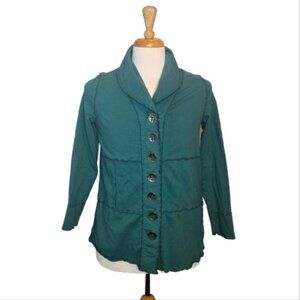 Neon Buddah Size L Jacket Coat Whimsy Artsy Bohemian Coastal Grandma